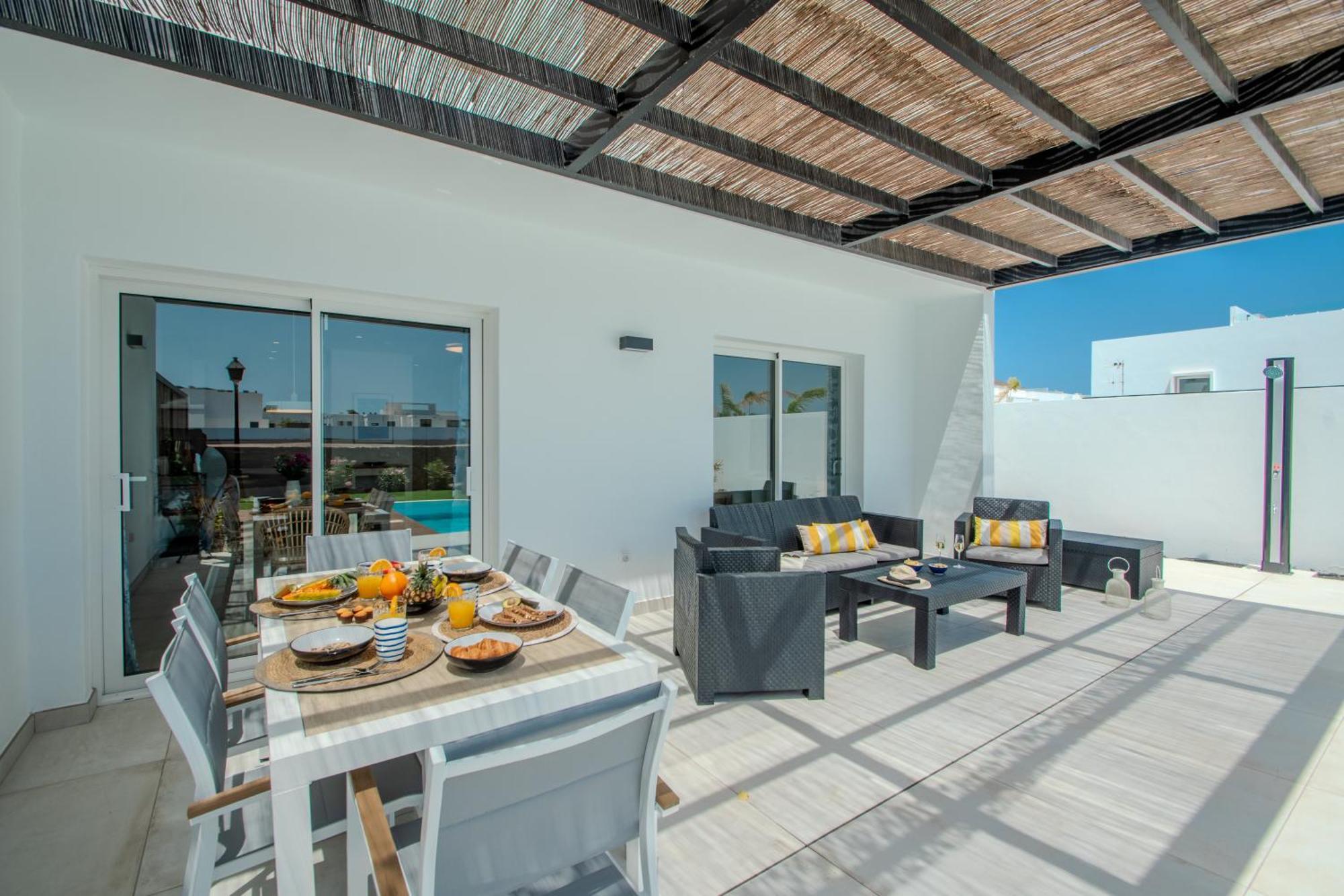 Serena Villa 38 - Heated Pool, Sea Views, Ac, High Speed Internet Playa Blanca  Eksteriør billede