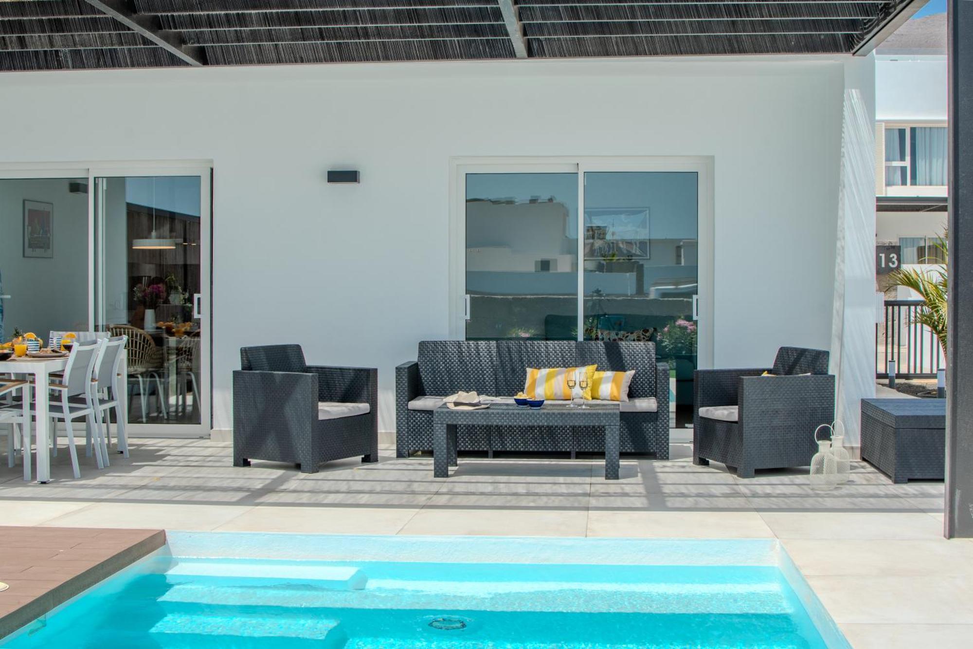 Serena Villa 38 - Heated Pool, Sea Views, Ac, High Speed Internet Playa Blanca  Eksteriør billede