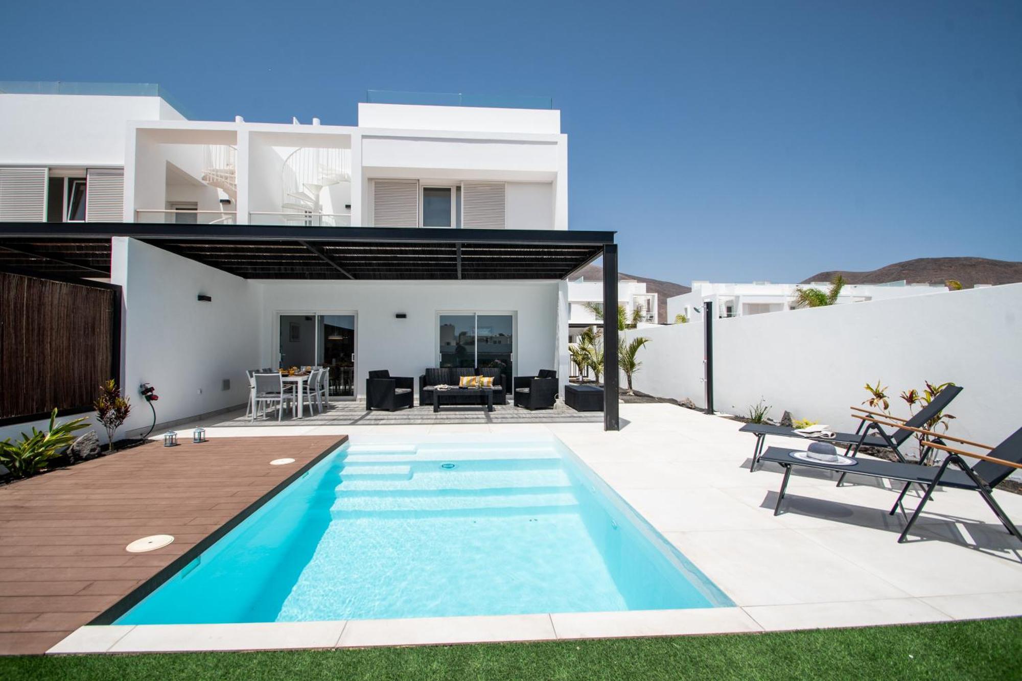Serena Villa 38 - Heated Pool, Sea Views, Ac, High Speed Internet Playa Blanca  Eksteriør billede