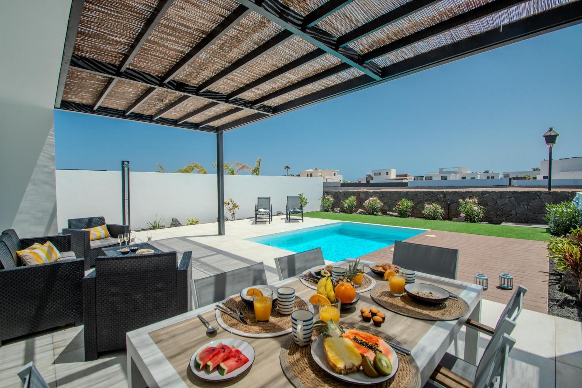 Serena Villa 38 - Heated Pool, Sea Views, Ac, High Speed Internet Playa Blanca  Eksteriør billede
